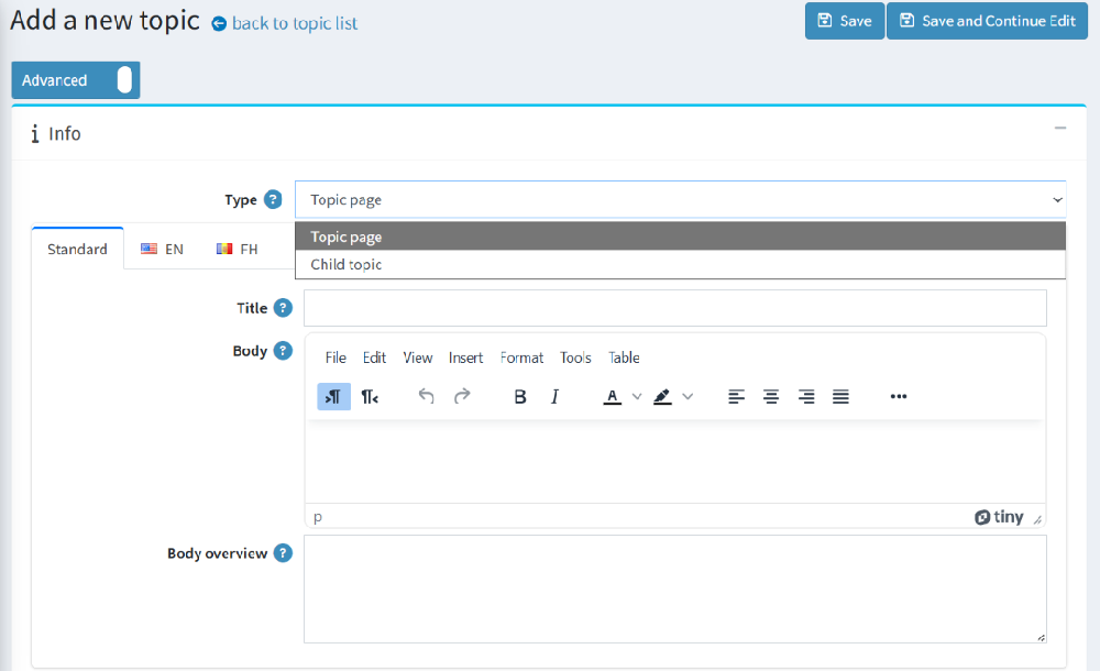 Advanced topic plugin add new topic type